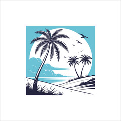Palm-Lined Shores: A Coastal Dreamscape