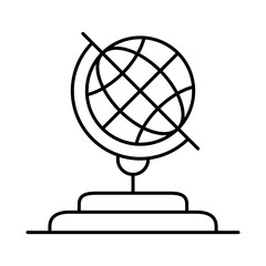 Globe Line Icon. Startup, Success, Growth Editable Stroke Vector Illustration