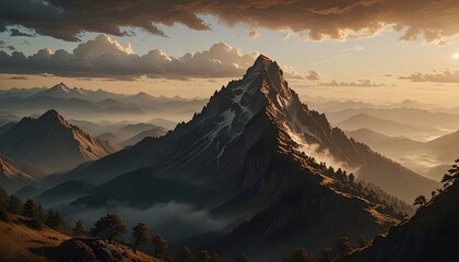 sunrise in the mountains