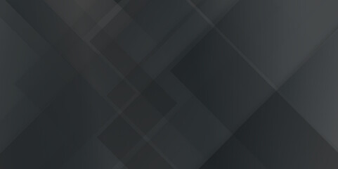 minimalist background in black tones with luxury geometric stripes, dark black Geometric banner design for design, Black and gray polygon square pattern with geometric lines.