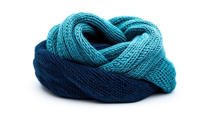 Knitted wool scarf folded