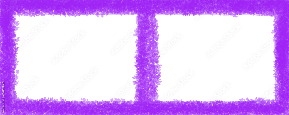 Aufkleber purple color frame on transparent or white background with copy space – png overlay for compositing