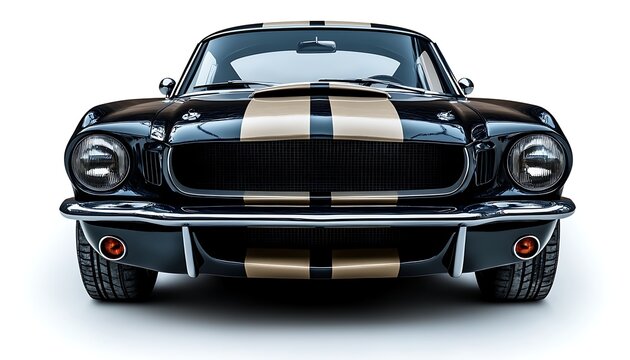 Fototapeta Classic Muscle Car with Front View.