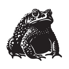 Black Salamander Silhouette Vector, High Quality Illustration on White Background