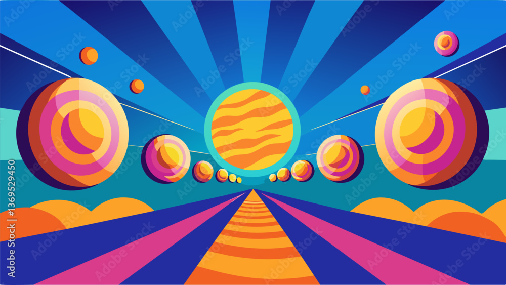 Poster a spectacular display of color as the mirrors turn to follow the suns movement resembling a synchron