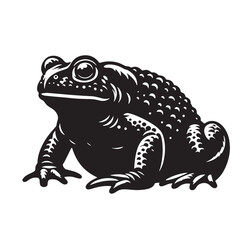 Black Salamander Silhouette Vector, High Quality Illustration on White Background