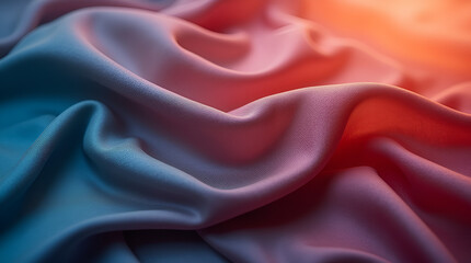 Capture the softness of silk fabric with delicate folds, shimmering under soft light, in rich jewel tones