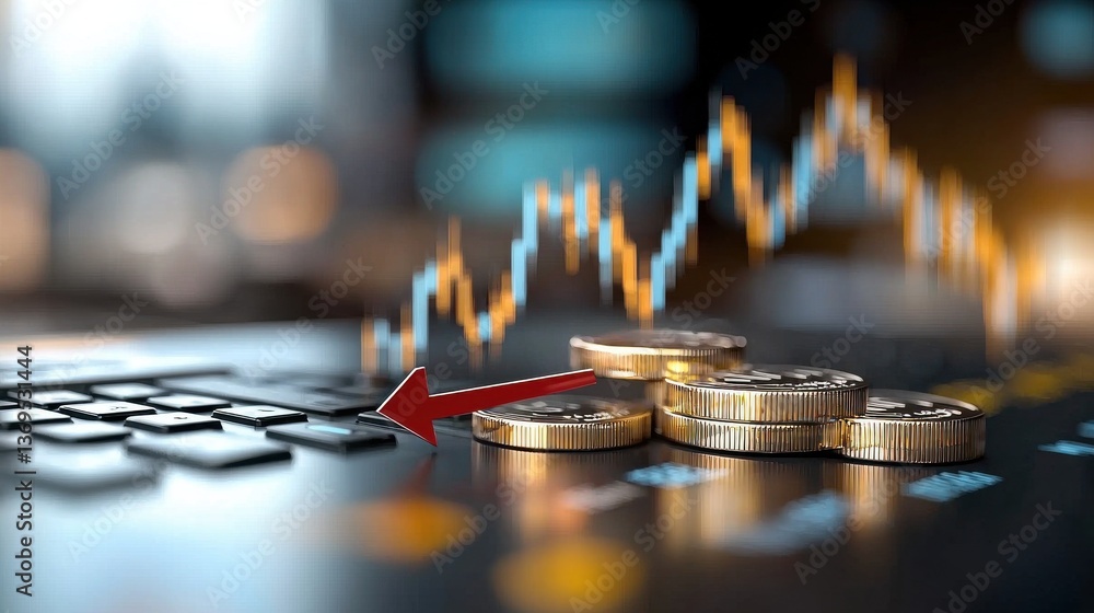Poster financial market data analysis showing trends and insights for investment decisions visualizing mark