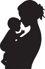 Mother & Child Love Silhouette Bundle | Heartwarming Family SVG Pack