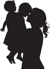 Mother & Child Love Silhouette Bundle | Heartwarming Family SVG Pack