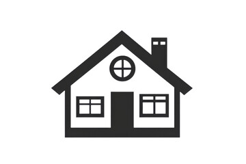 A sleek black-and-white house