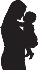 Mother & Child Love Silhouette Bundle | Heartwarming Family SVG Pack