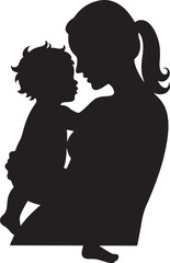 Mother & Child Love Silhouette Bundle | Heartwarming Family SVG Pack