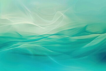 Fototapeta premium Ethereal Waves of Soft Teal and Aqua in Abstract Background Design