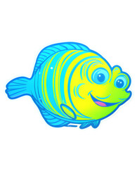 colorful fish on a white background