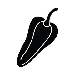 pepper on a white background