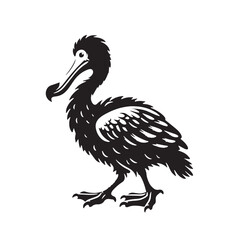 Black Dodo Silhouette Vector, High Quality Illustration on White Background © Craftdot