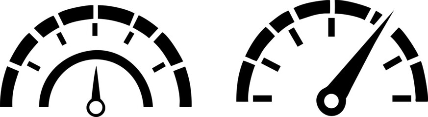 Speedometer, tachometer icon, Speed indicator motor speed sign, Internet car speed, fast speed sign vector art illustration