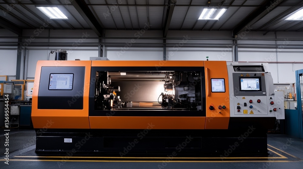 Poster high-precision numerical control machine tools and advanced welding equipment in an industrial setti