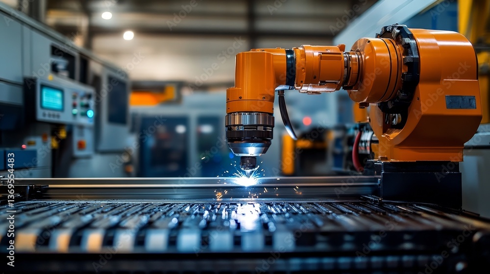 Poster high-precision numerical control machine tools and advanced welding equipment in an industrial setti