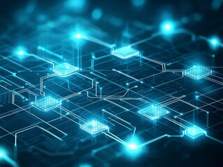 Fototapeta premium Abstract Technology Background Futuristic Circuit Board Design.