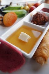 turkish breakfast plate on a table 