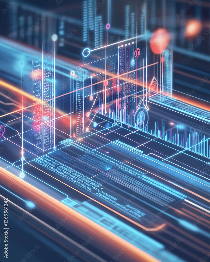 Poster martech marketing strategy. crm management. automation insight. close-up of a digital marketing dash