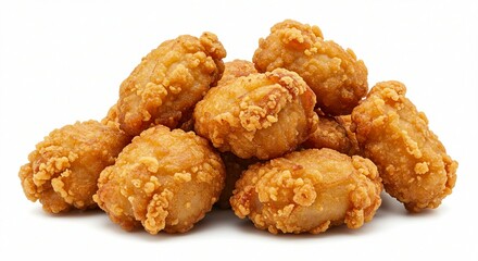 Fried chicken karage with clear background