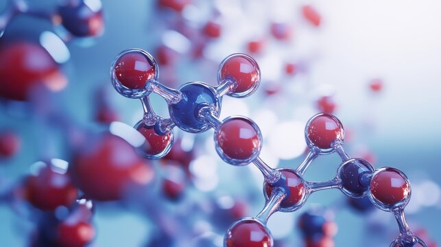 Molecular Marvel: A captivating display of molecular structures against a futuristic backdrop, embodying the intricate beauty and boundless potential of science and technology.