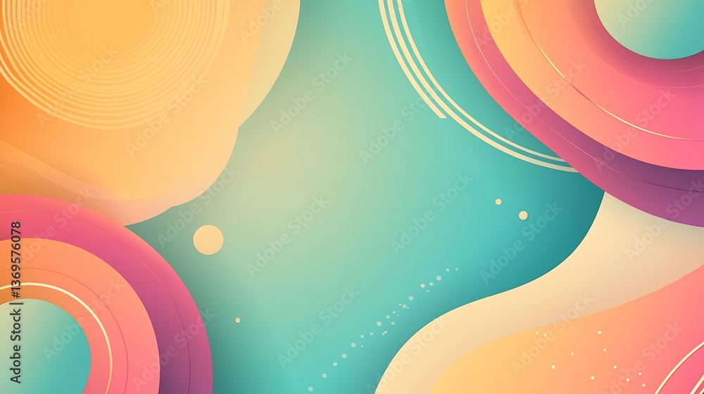 Poster abstract colorful background with overlapping circles and gradient textures
