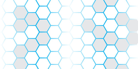 Abstract futuristic white hexagonal background. Futuristic Hexagonal Grid Background, Abstract Technology Pattern. White. Hexagon. Vector. 