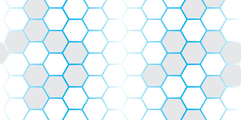 Abstract futuristic white hexagonal background. Futuristic Hexagonal Grid Background, Abstract Technology Pattern. White. Hexagon. Vector. 