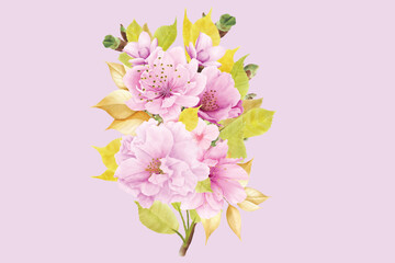 cherry blossom wreath background design