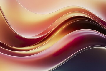 Naklejka premium A mesmerizing 3D render where warm, swirling waves