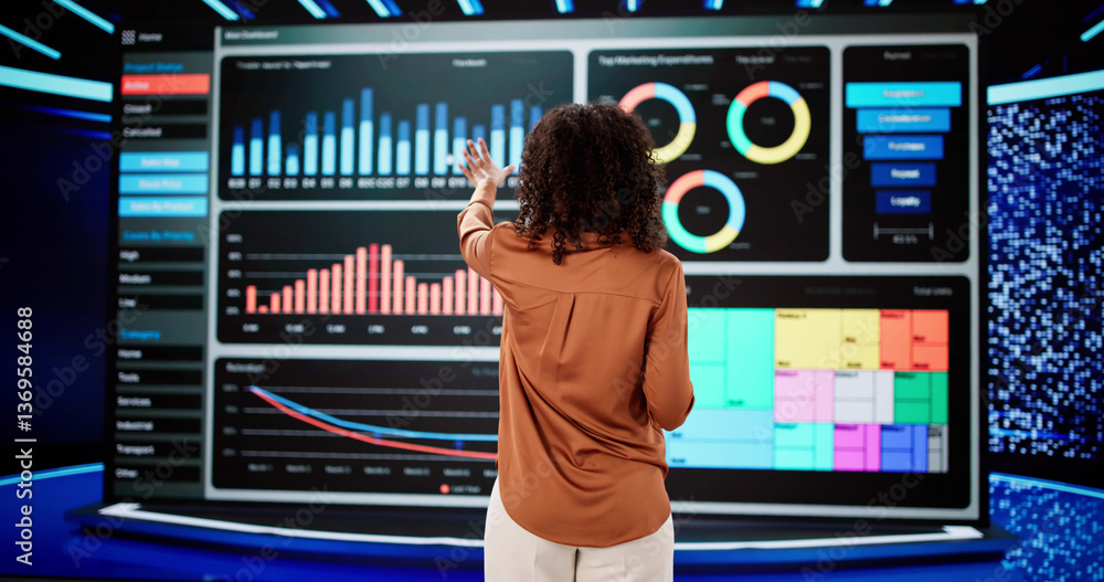 Poster big data artificial intelligence dashboard