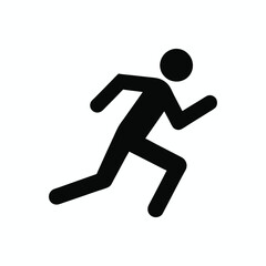 Running and walking people icon. Man stands, walk and run illustration. People symbol.