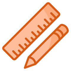 Pencil And Ruler Icon