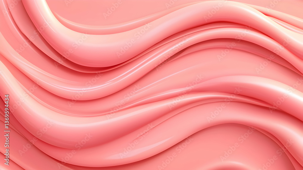 Poster abstract pink gradient background with smooth waves