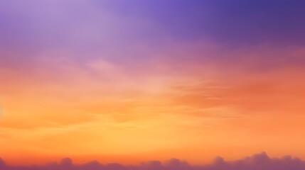 Obraz premium Serene Sunset Sky Over Distant Hazy Hills