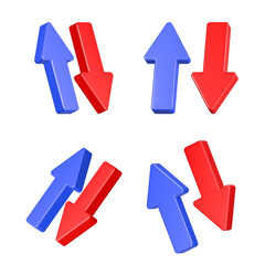 swap arrow 3d sign symbol rendering realistic