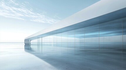 Innovative design elements showcase the allure of futuristic glass architecture with open spaces.