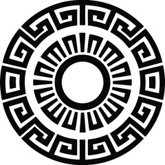 Silhouette vector of greek key design