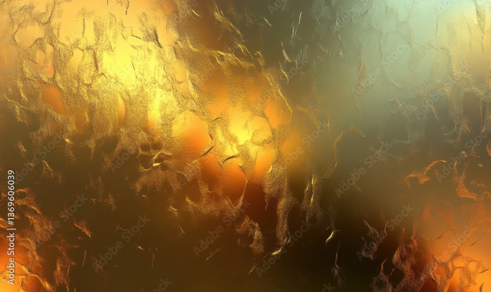 Poster abstract golden textured background with light effects for design projects