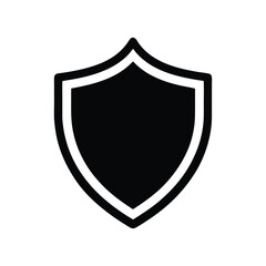 Vector illustration of a shiny silver shield icon representing security and protection