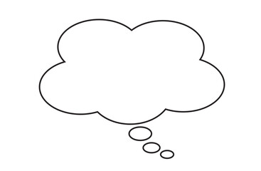 雲の形のシンプルな吹き出し