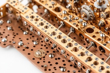 Intricate Perforated Metal Structure A Study in Repetition and Geometric Patterns