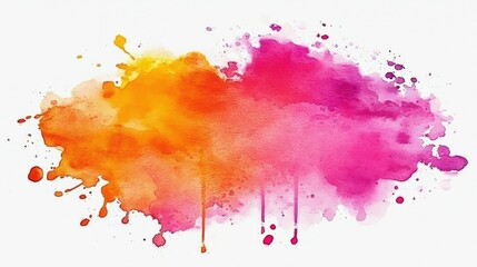 Fototapeta premium Dynamic Blend of Red, Orange, and Pink in Abstract Watercolor Style.