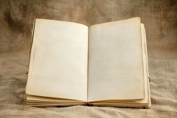 Clear Pixel Image of White Scrapbook on Brown Backdrop