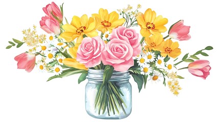 A vibrant bouquet of yellow and pink roses, a fresh floral gift of love and beauty