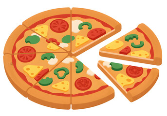 Sliced Pizza With Toppings